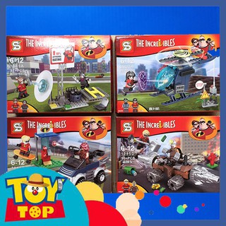 [Một mẫu lẻ] Đồ chơi lắp ráp mini Gia đình siêu nhân The Incredibles xếp hình SY1085