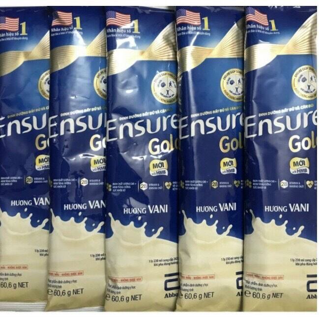 Sữa bột Ensure Gold gói 60.6g vị vani