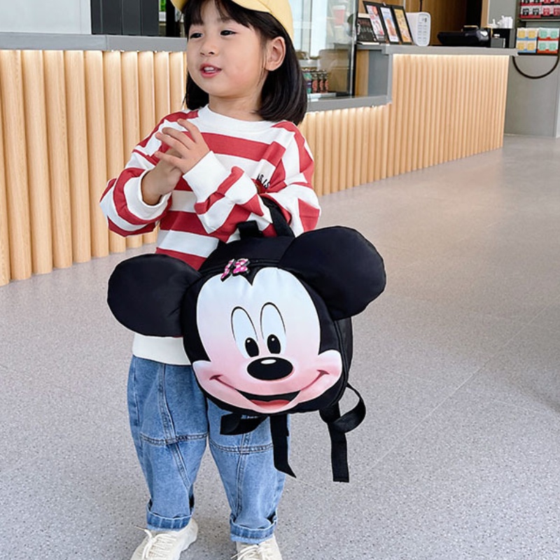 Balo Đi Học In Họa Tiết Hoạt Hình Chuột Mickey Minnie Đơn Giản Dễ Thương Dành Cho Bé Trai Và Bé Gái