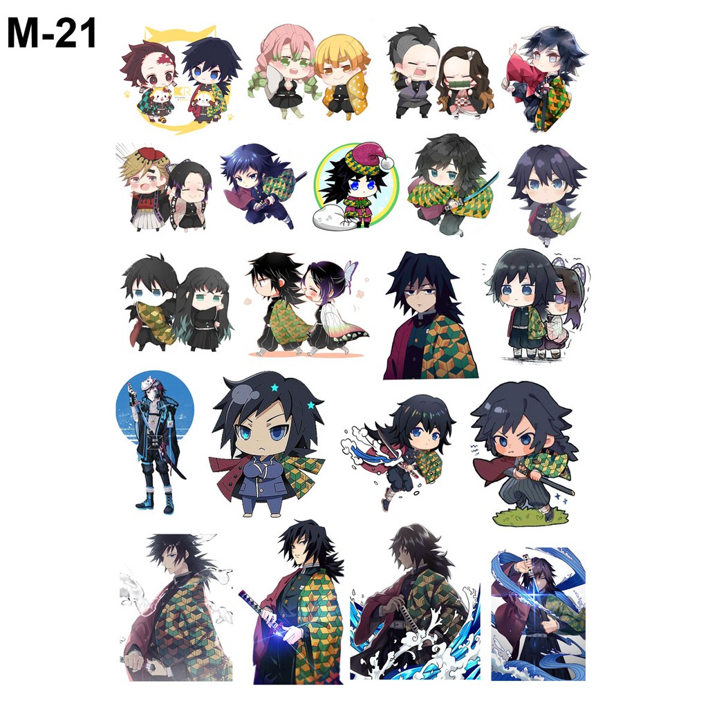 Sticker anime Kimetsu No Yaiba nhân vật Trụ cột Tomioka Giyuu