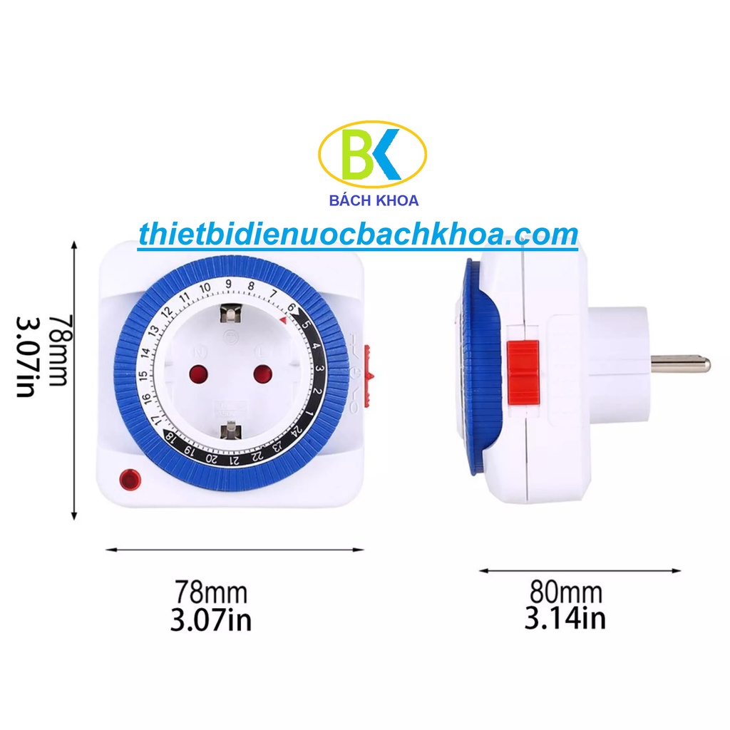 Ổ cắm hẹn giờ tắt mở kiểu cơ 16A