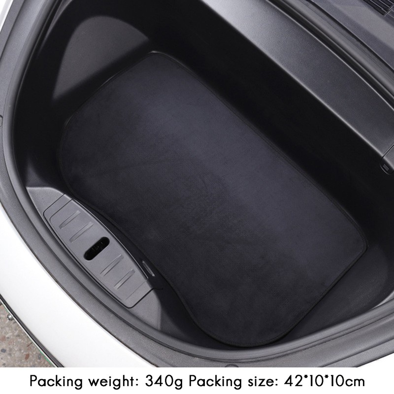 Car Brown Automobile Flannel Cushion Front Trunk Cushion Storage Box Dust Pad Protection Pad for Tesla el 3