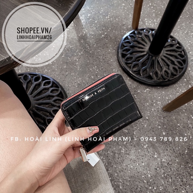 - Ví mini chất da rắn nhiều ngăn có khoá kéo loại đẹp fullbox