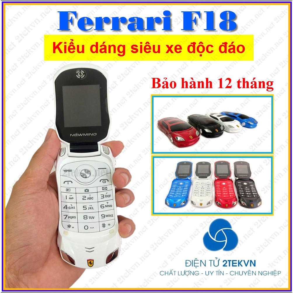 Điện thoại nắp gập f18 siêu nhỏ 2 sim siêu xe