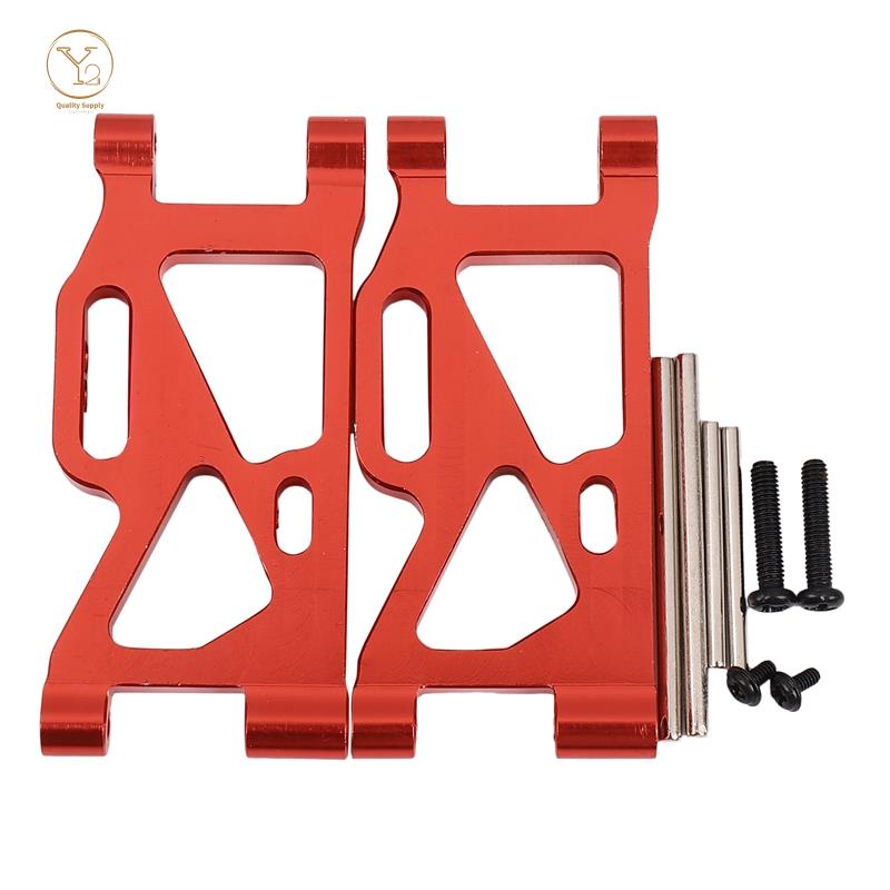 2PCS Rear Lower Suspension Arm for Wltoys 144001 Rc Hobby el Car 1/14 Lc Racing Full Series Upright Set A-Arm Aluminum,Red
