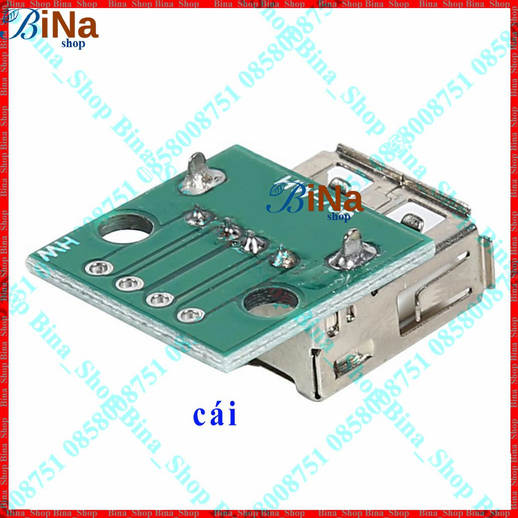 Bo chuyển USB 4P DIP board USB đực/cái