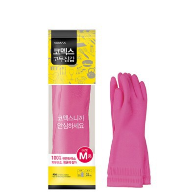 Gang tay cao su thiên nhiên Komax - Hàn Quốc - Size M, an toàn da tay, không mùi