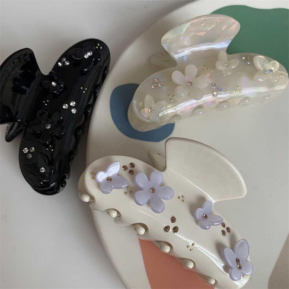 Kẹp Tóc Càng Cua Hình Hoa / Bướm Đơn Giản Ngọt Ngào Cho Nữ