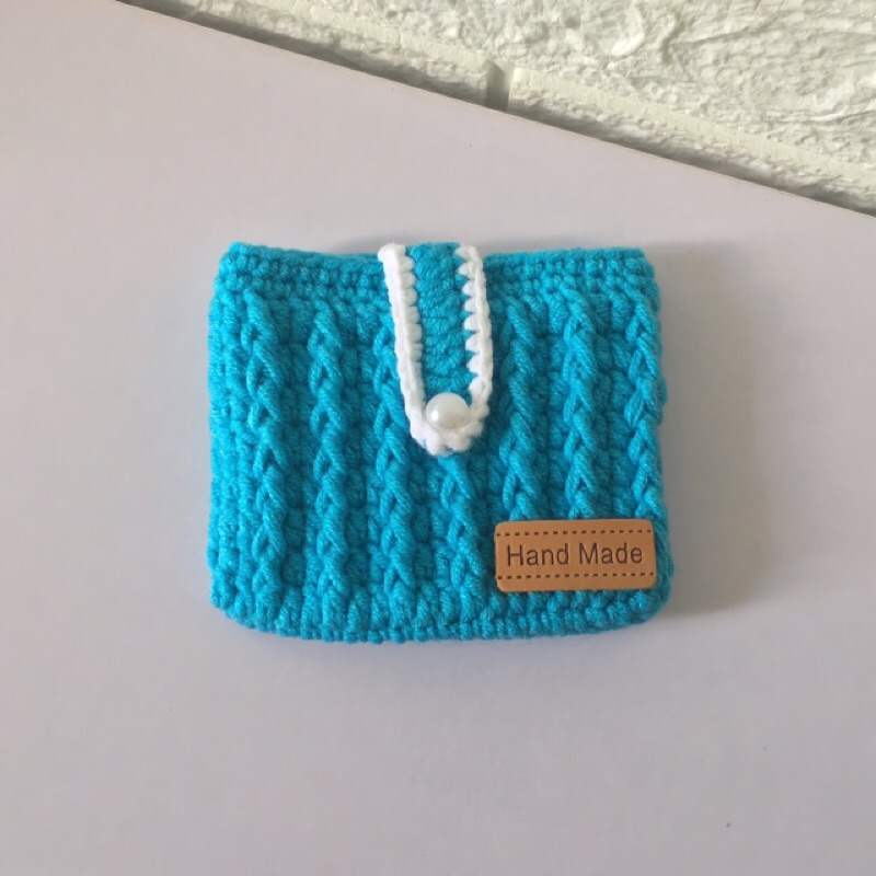 Ví len bông hoa đựng thẻ tiện dụng handmade nhỏ nhắn dễ thương