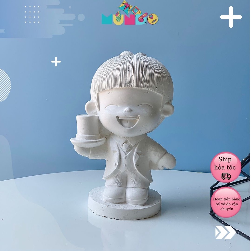 Tượng Tô Màu SIZE XL 01 Cô Dâu Chú Rể, Tượng Thạch Cao MUNDO