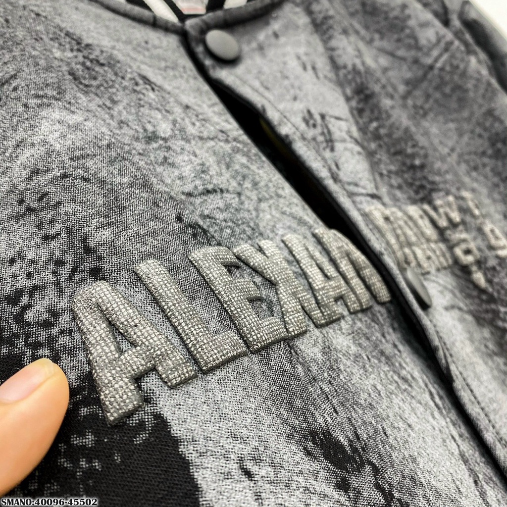 Áo Khoác Nỉ Bomber 2 Lớp Thêu Chữ Alexandar Wang Nam Nữ - Áo Bomber Siêu Chất Dành Cho Nam