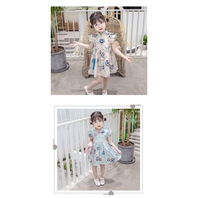 Đầm bé gái tay cánh tiên mùa hè mới