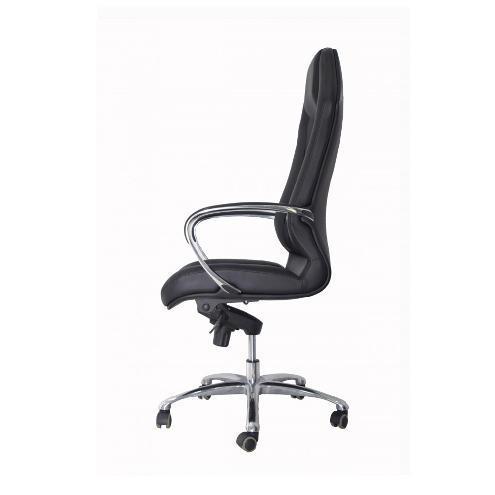 Ghế Quản lý mâm 2 cần IBIE ID805 tay ốp, chân nhôm, lưng nệm bọc da PU ngoại nhập