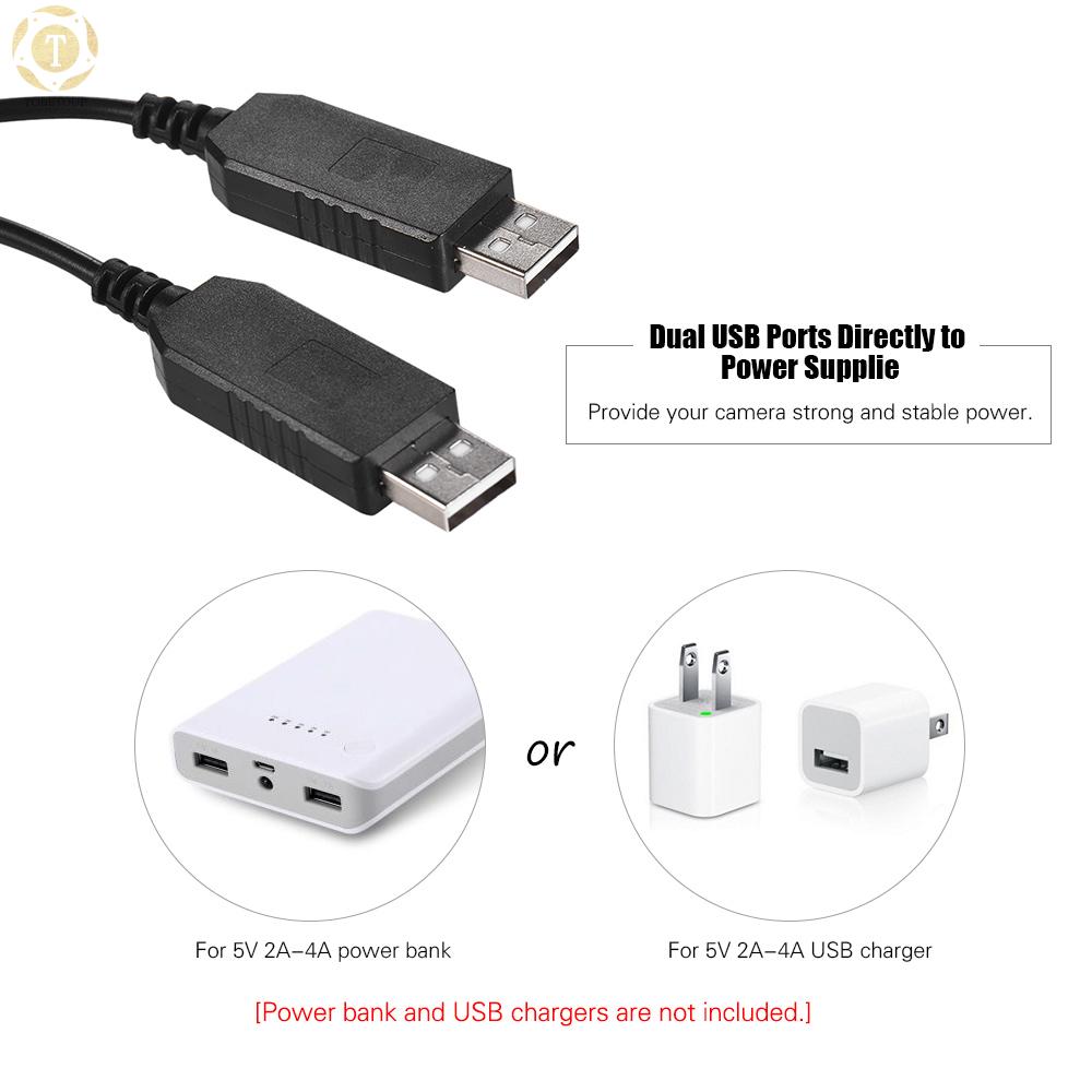 Bộ đổi nguồn USB kép Andoer DC DR-E6 được giải mã Pin LP-E6 cho Canon EOS 5D Mark II III IV 6D /7D Mark II 5DS R 60D