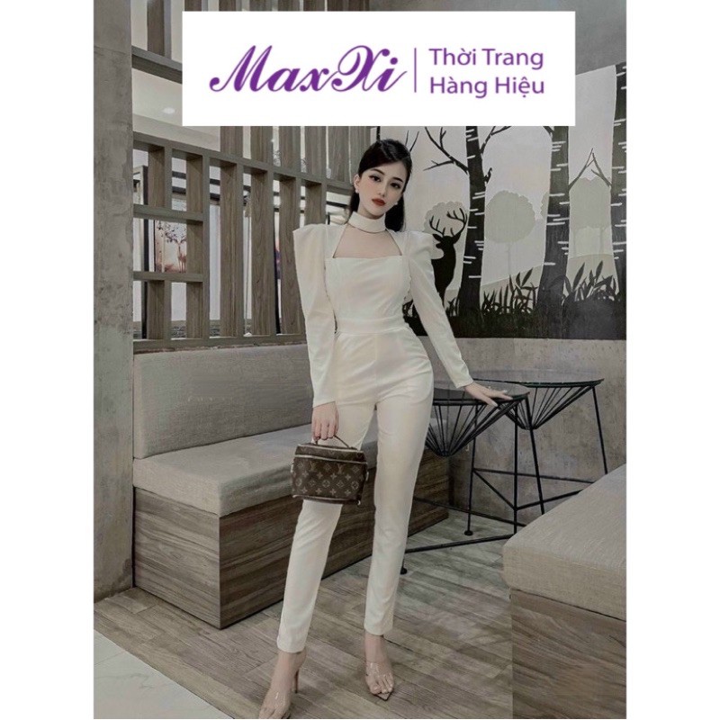 Bộ Jumpsuit Nữ Sang Chảnh 2 Màu Đen Trắng Chất Vải Cao Cấp- Thời Trang Maxxi