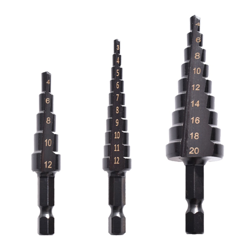 Mũi Khoan Bước Thẳng Rãnh Lục Giác Bằng Titan