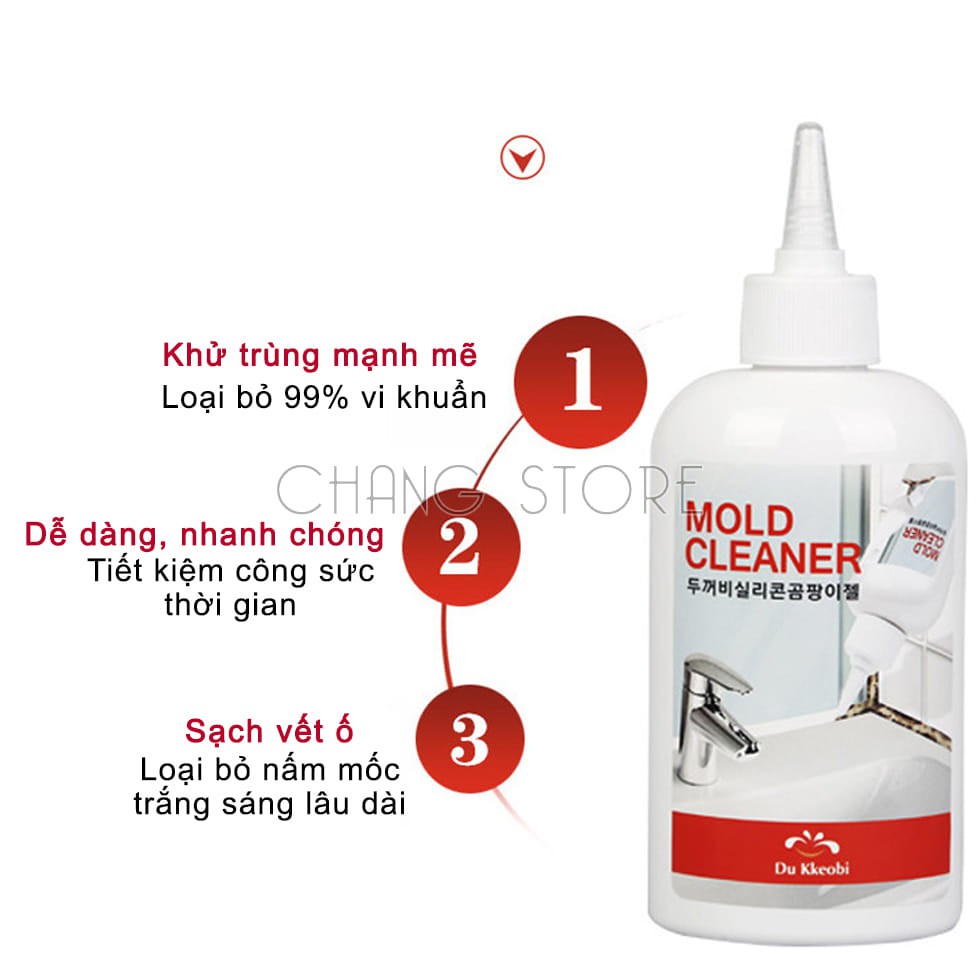 Dung Dịch Tẩy Mốc Hàn Quốc Mold Cleaner Đa Năng Rửa Gạch, Nhựa, Cao Su