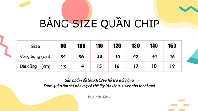 [LITTLE PINK] Set quần chip 3 chiếc