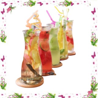 Ly Thủy Tinh Eo Trà Sữa 350ml eo nhỏ