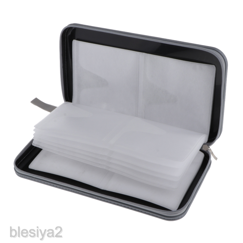 80 Capacity CD Disc Carry Case Holder DVD Protector Storage Bag Wallet Blue