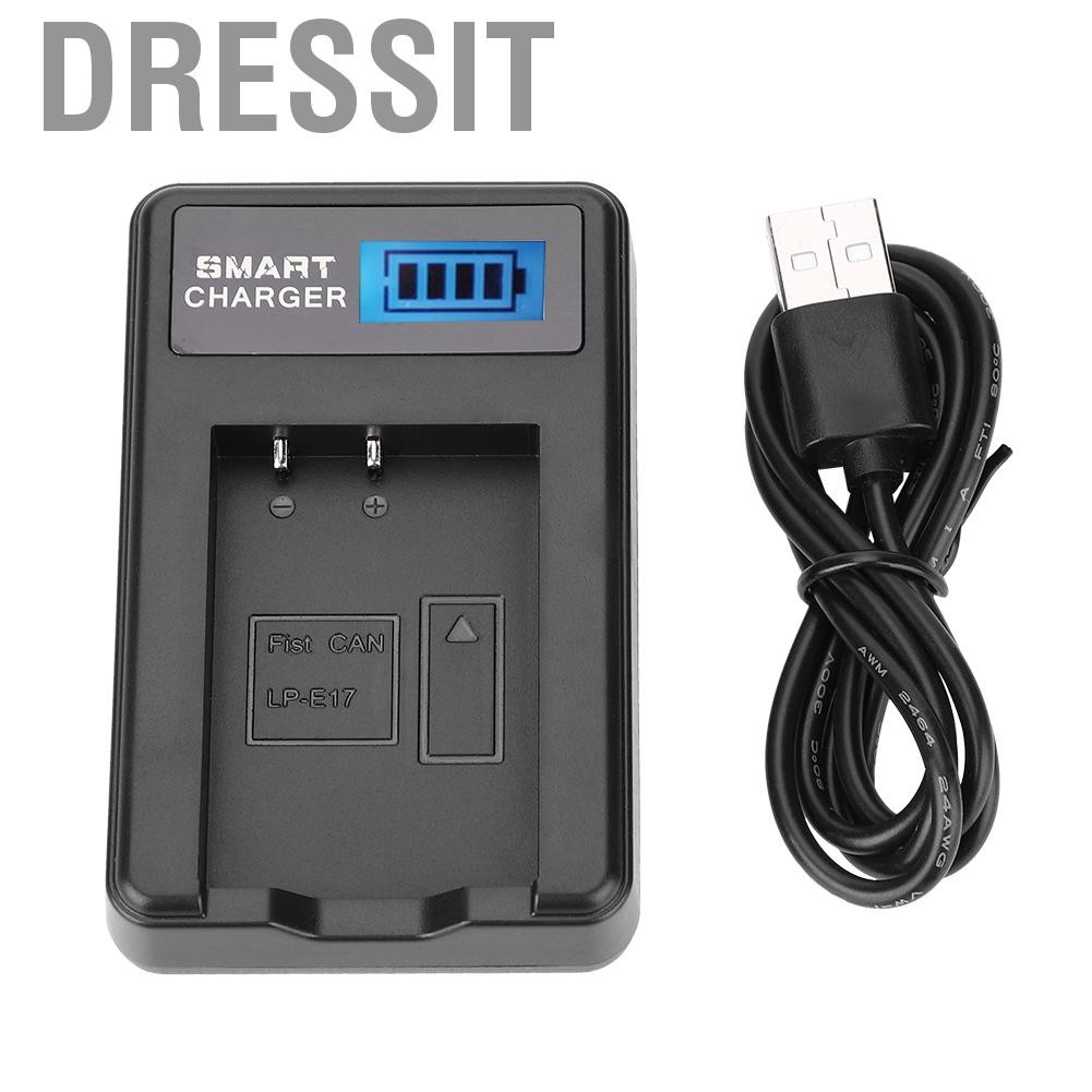 Dressit LP-E17 Battery Charger Single Slot for Canon EOS M3 M5 M6 760D 77D 200D LC-E17C