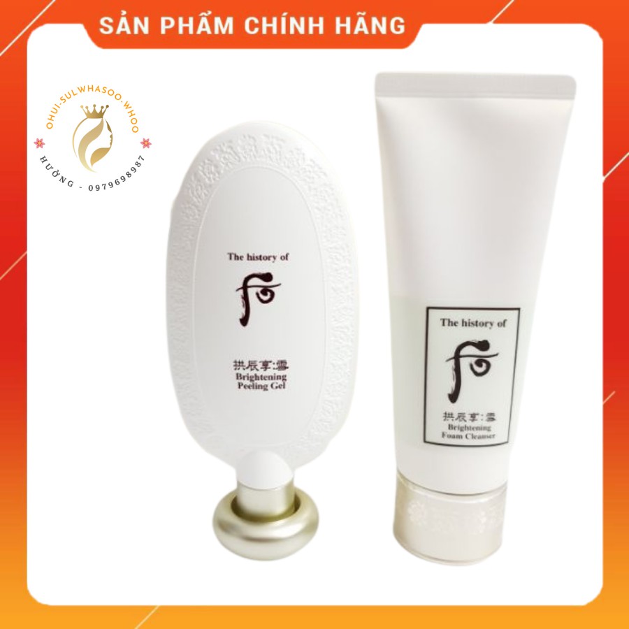 Set tẩy da chết trắng mịn da Whoo 100ml đông y - tặng sữa rửa mặt trắng da Whoo 100ml-dùng siêu thích-date siêu dài 2026
