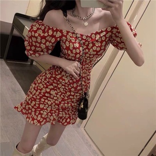 Đầm hoa lụa măc 2 kiểu nhúng siêu xinh