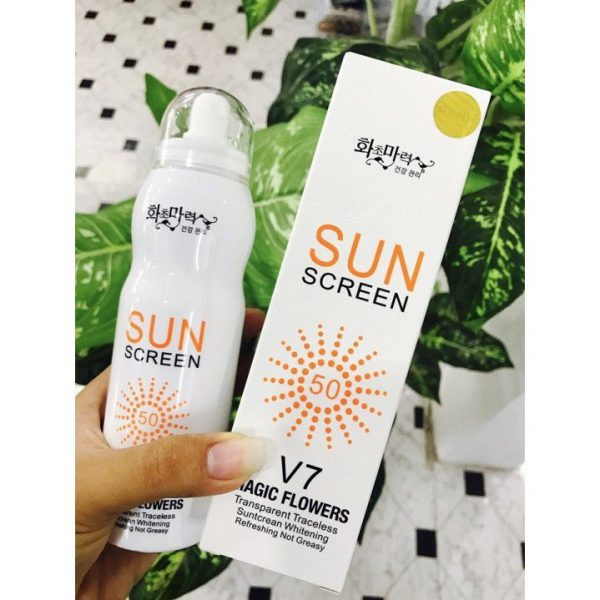 [An toàn cho bà bầu] Kem Chống Nắng Làm Trắng Da V7 Sunscreen Spray Cấp Nước Và Thẩm Thấu Cấp Tốc