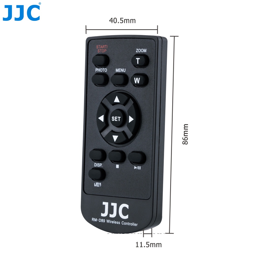 JJC WL-D89 Điều khiển từ xa không dây hồng ngoại cho máy quay Canon XF405 XF400, HF M500 M300 M60 M56 M52 M51 M50 M41 M40 M32 M31 G40 G30 G20 G10 330 S200 S30 S21 S20, XA55 XA50 XA35 XA30 XA25 XA21 XA10
