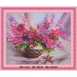 Tranh thêu ruy băng 60x50cm