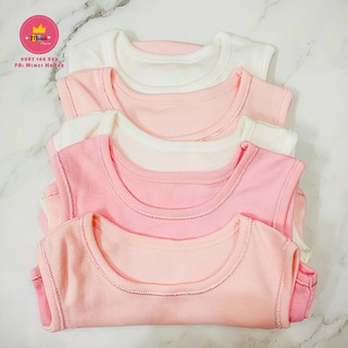 [BÁN LỖ] Hàng Auth nhập khẩu - Set body suit 3 lỗ cho bé tông trắng hồng