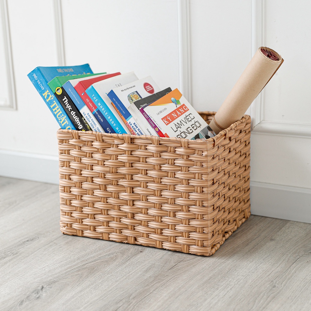 Giỏ đựng đồ đa năng 2023 BAMBOOO ECO rổ đan dụng cụ nhà bếp , sắp xếp nhà cửa decor phù hợp mọi phong cách xuất Nhật