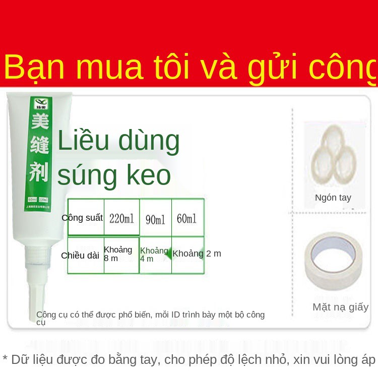 Keo chà ron sàn gạch lát nền bồn rửa chén phòng tắm nhà vệ sinh gia đình chống thấm và nấm mốc dán kính