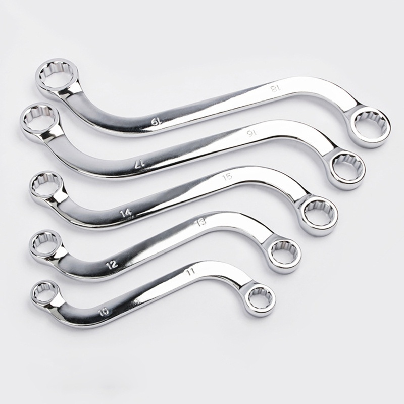 Bộ 5 Cờ Lê Chữ S 12 Điểm Chống Gỉ 45 Chất Lượng Cao# Dụng Cụ Bằng Thép Không Gỉ Chất Lượng Cao