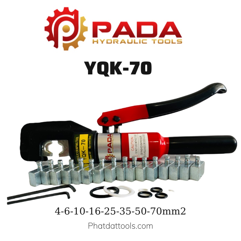 Kìm Bấm Cos Thủy lực YQK70 - Kìm Ép Cos Thủy lực PADA, Chính Hãng Bảo Hành 6 Tháng