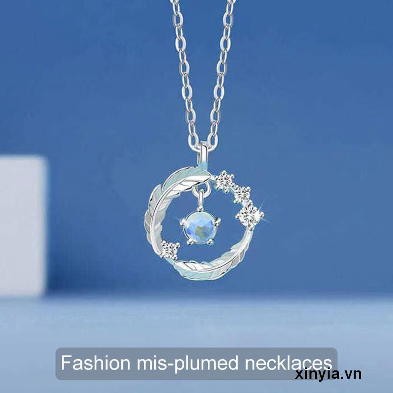 Vòng cổ Mặt Lông Vũ Nhẹ Nhàng Đơn Giản Hợp Thời Trang Sang Trọng Cho Nữ