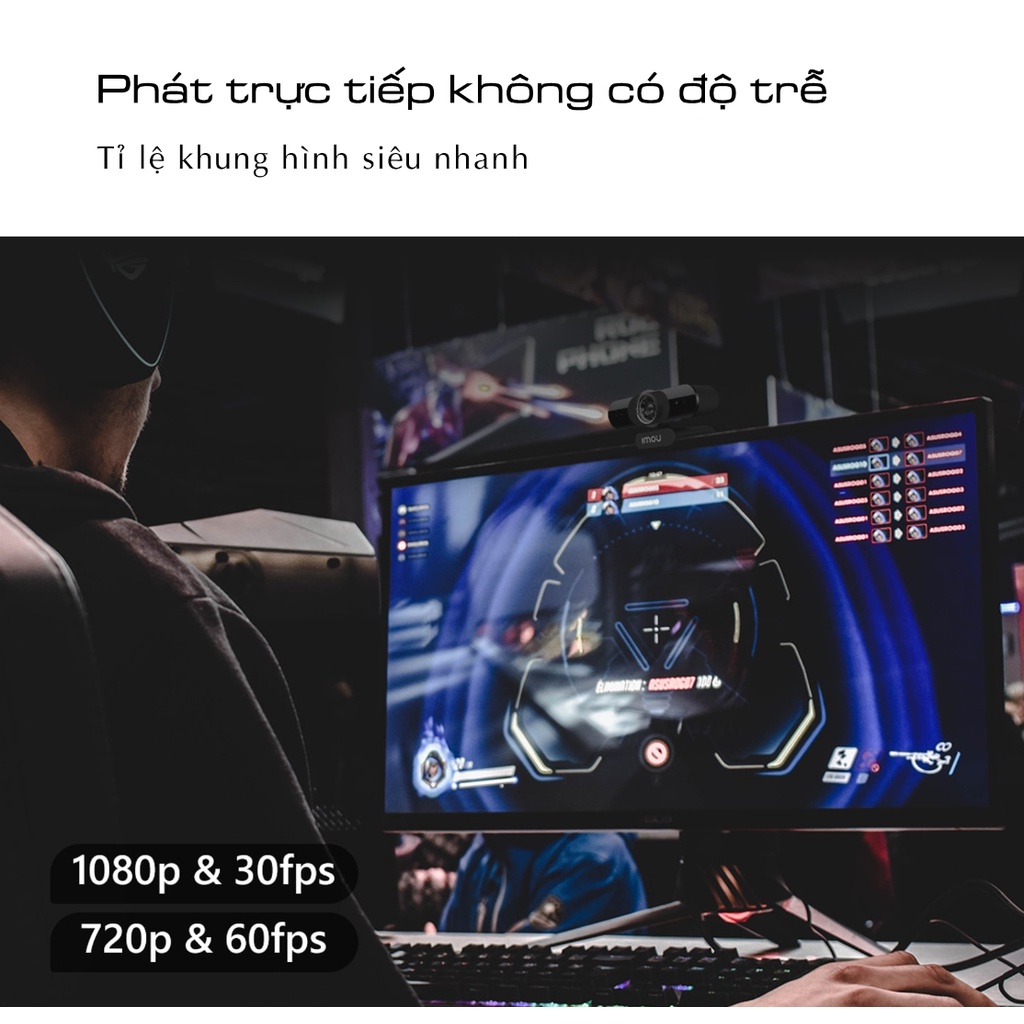 [Full HD] Webcam máy tính cho laptop PC DAHUA HTI UC320 góc rộng có mic dùng cho học online họp trực tuyến - Techome
