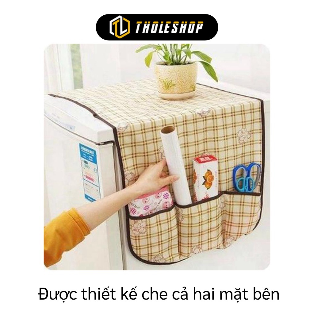 [SGD] Tấm phủ tủ lạnh thông minh - Tấm che tủ đựng đồ đa năng có ngăn bỏ đồ 125x44cm 2839