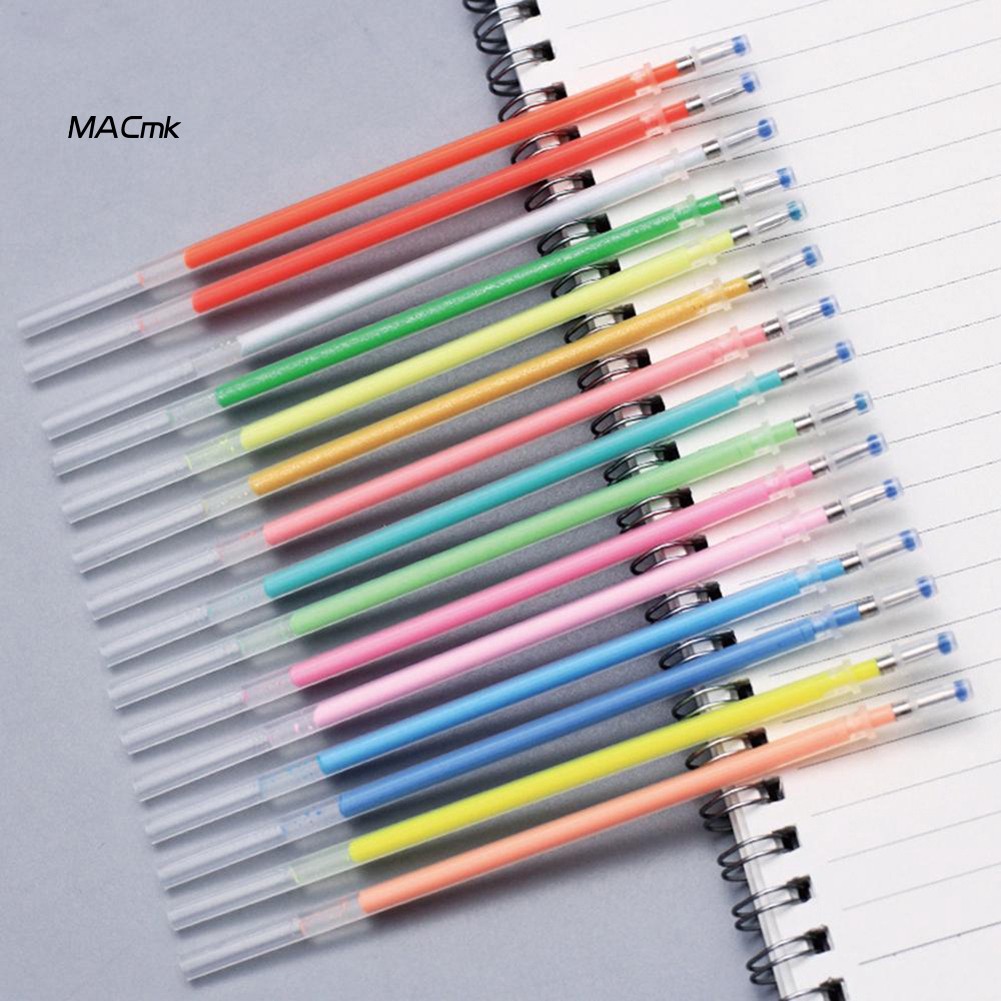 Set 12/24/36/48/100 ruột bút gel thay thế 1mm nhiều màu sắc