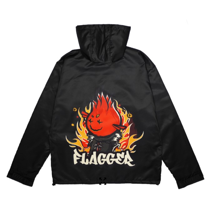 Áo khoác đen có mũ Flagger Eternal Flame - YÊU LÀ ĐỦ