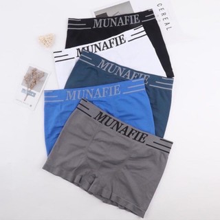 Quần Sịp Đùi Co Giãn 4 Chiều, Quần Lót Nam Boxer Munafie, Free size, Mỗi Quần 1 Túi Zip Sang Trọng