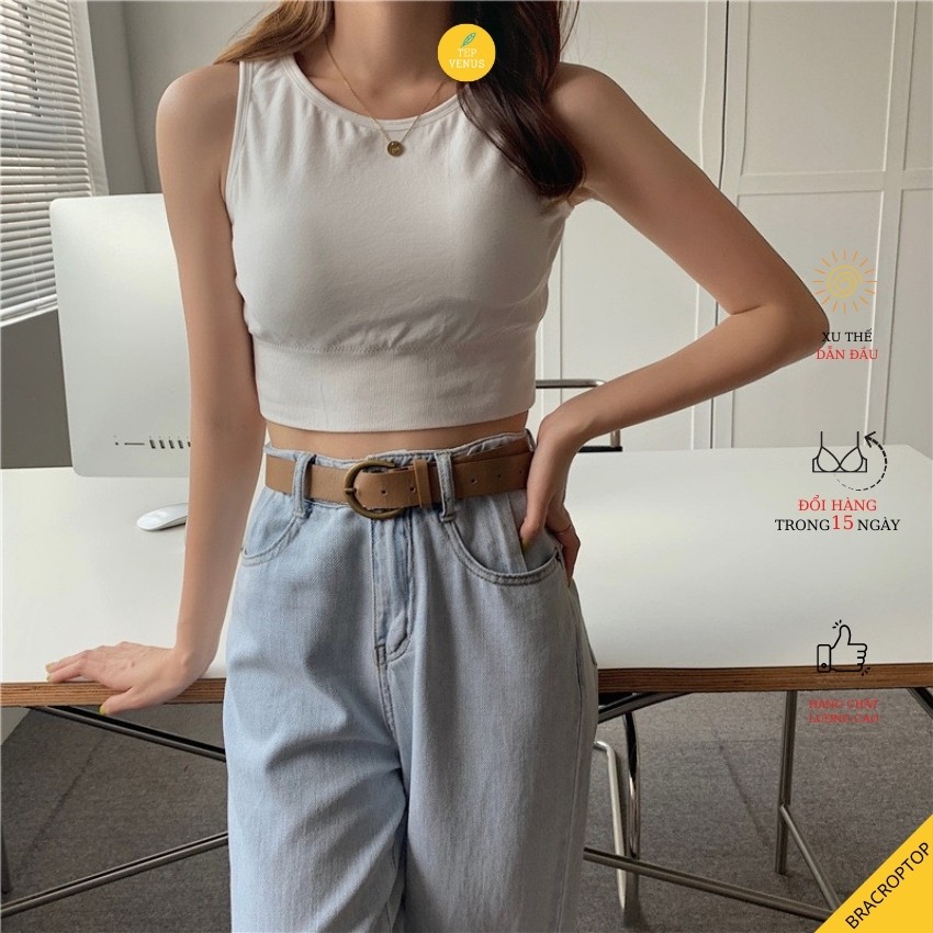✨BÁN SỈ✨Áo Croptop Bra Sát Nách Có Mút Ngực Hàn Quốc