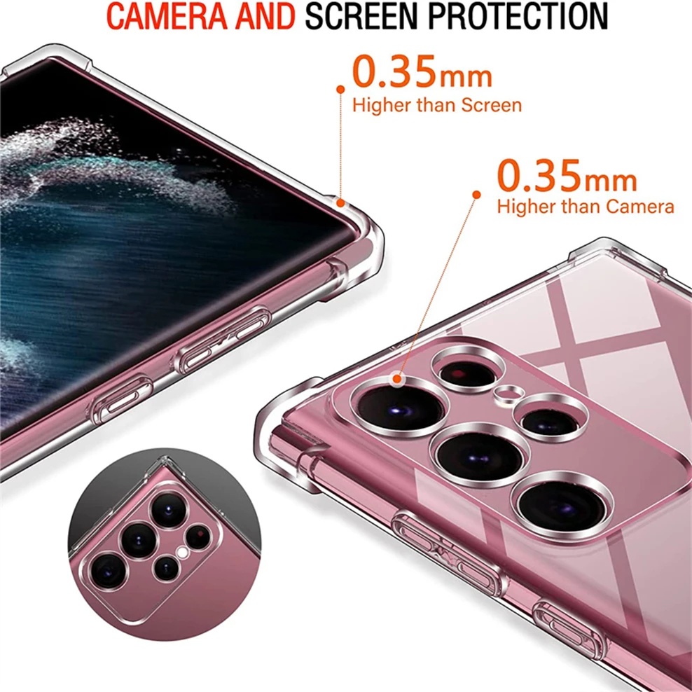 Ốp lưng trong suốt chống sốc Cho iPhone 14 13 12 11 Pro X Xs Max Xr 7 8 6 6s Plus 5 5s 5C SE SE2 SE3 2020 2022 4G 5G