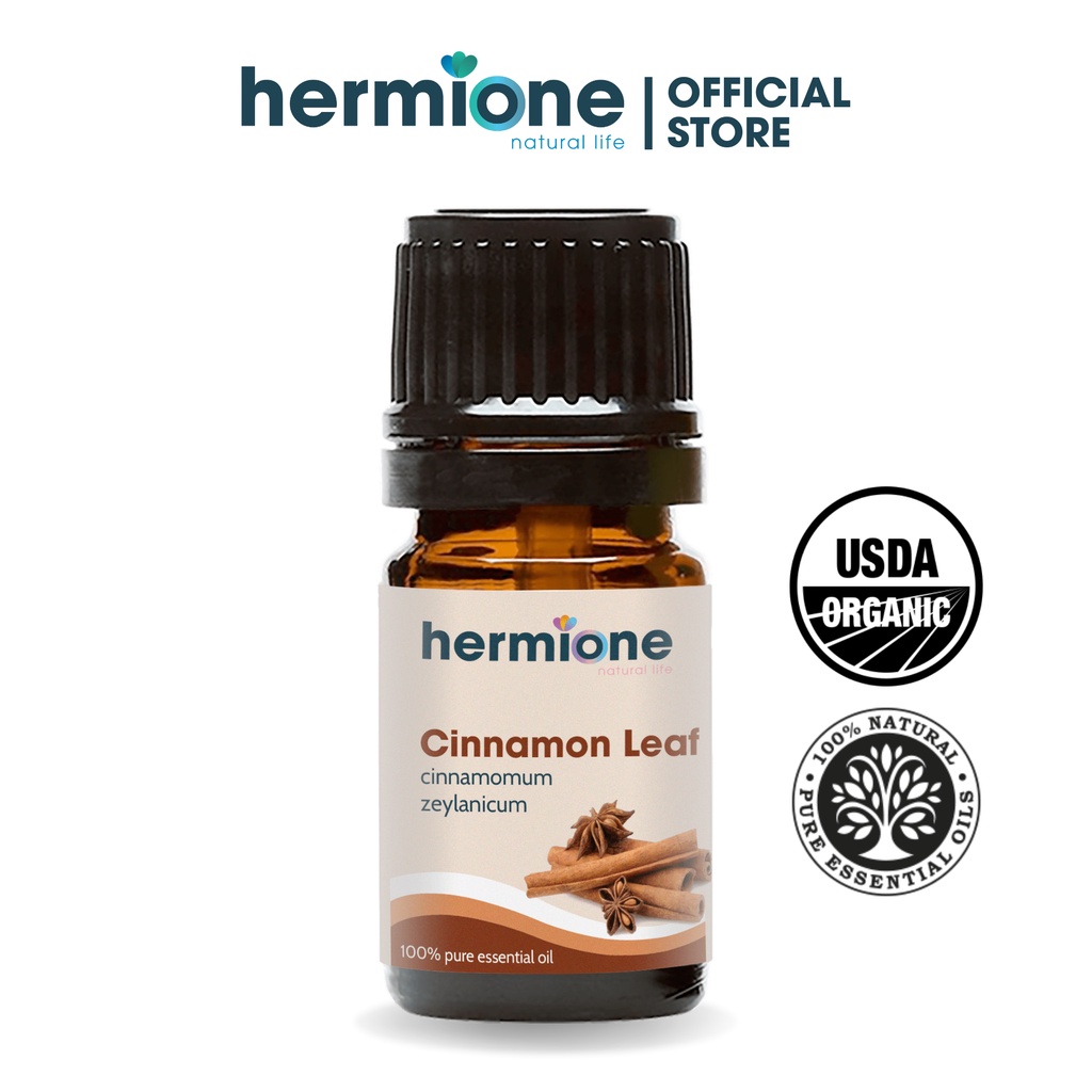 Tinh Dầu Vỏ Quế Cinnamon Hermione Natural Life, Cao Cấp Nhập Khẩu, 100% Thiên Nhiên Nguyên Chất, Xông Thơm Phòng