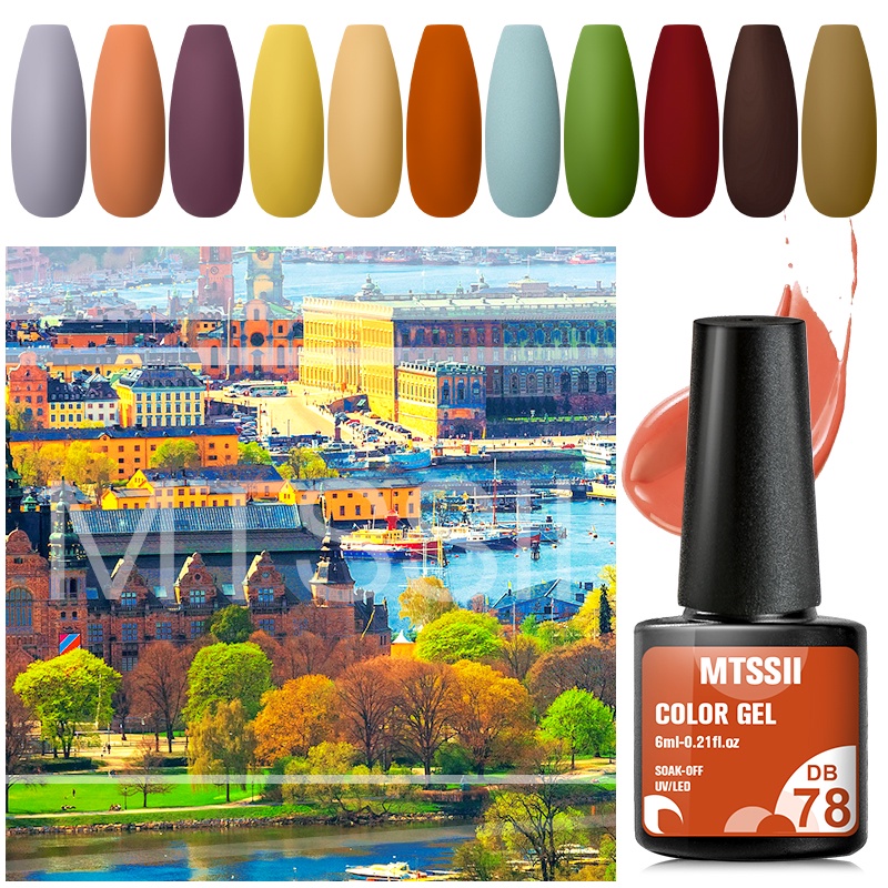 Gel Sơn Phủ Móng Tay MTSSII UV LED Bán Vĩnh Viễn Lì Dạng Lột Thời Trang 6ml