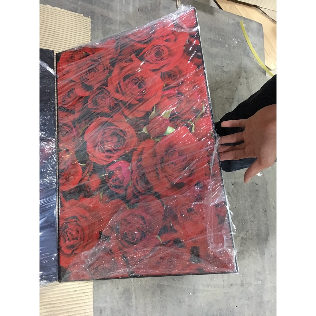 Tranh hoa hồng đỏ treo tường canvas / tráng gương treo tường trang trí phòng khách phòng bếp TẶNG KÈM ĐINH TREO