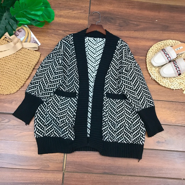 Ao khoác len hoạ tiết ( bcy)