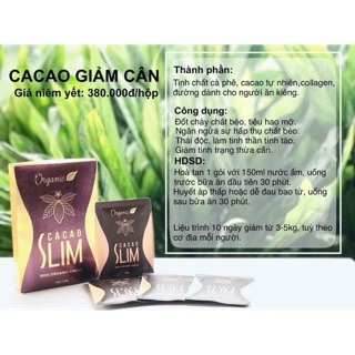 Giảm cân cacao slim