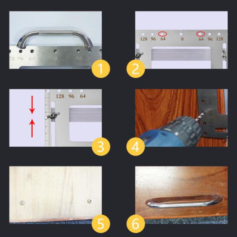 Tay Nắm Cửa Tủ Định Vị Đục Lỗ Khoan Chuyên Dụng