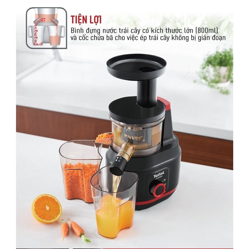 Máy Ép Chậm Trái Cây Cao Cấp 0.8L Tefal ZC150838 150W - Hàng Chính Hãng